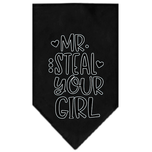 Mr Steal Your Girl Screen Print Bandana Black Large